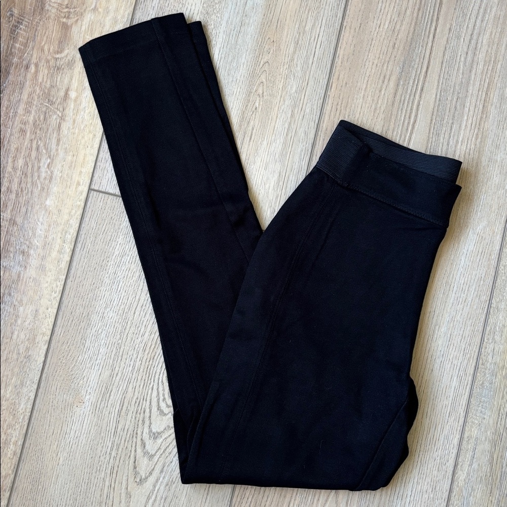 Talbots Black Pull On Stretch Elastic Waist Leggings Size XS Work/Life Travel